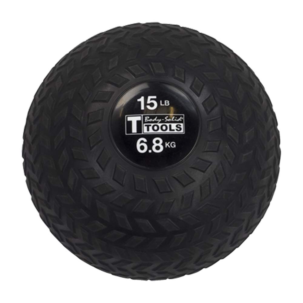 Body-Solid Tools No Bounce Tire Tread Slam Ball Black, 15 Pound (BSTTT15)-image-43