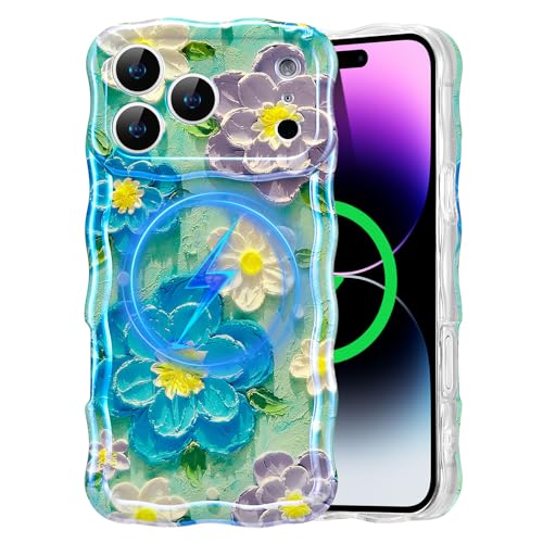Coque exquise iPhone 17 Pro Max MagSafe peinture huile