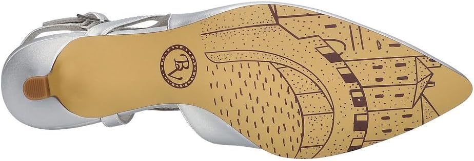 Bella Vita Womens Kayce Leather Kitten Heel Slingback Heels