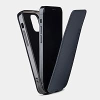 Vista 2 de Funda tipo cartera de piel prémium para iPhone 12 Mini - Modelo patentado - Fabricado en Francia - Azul