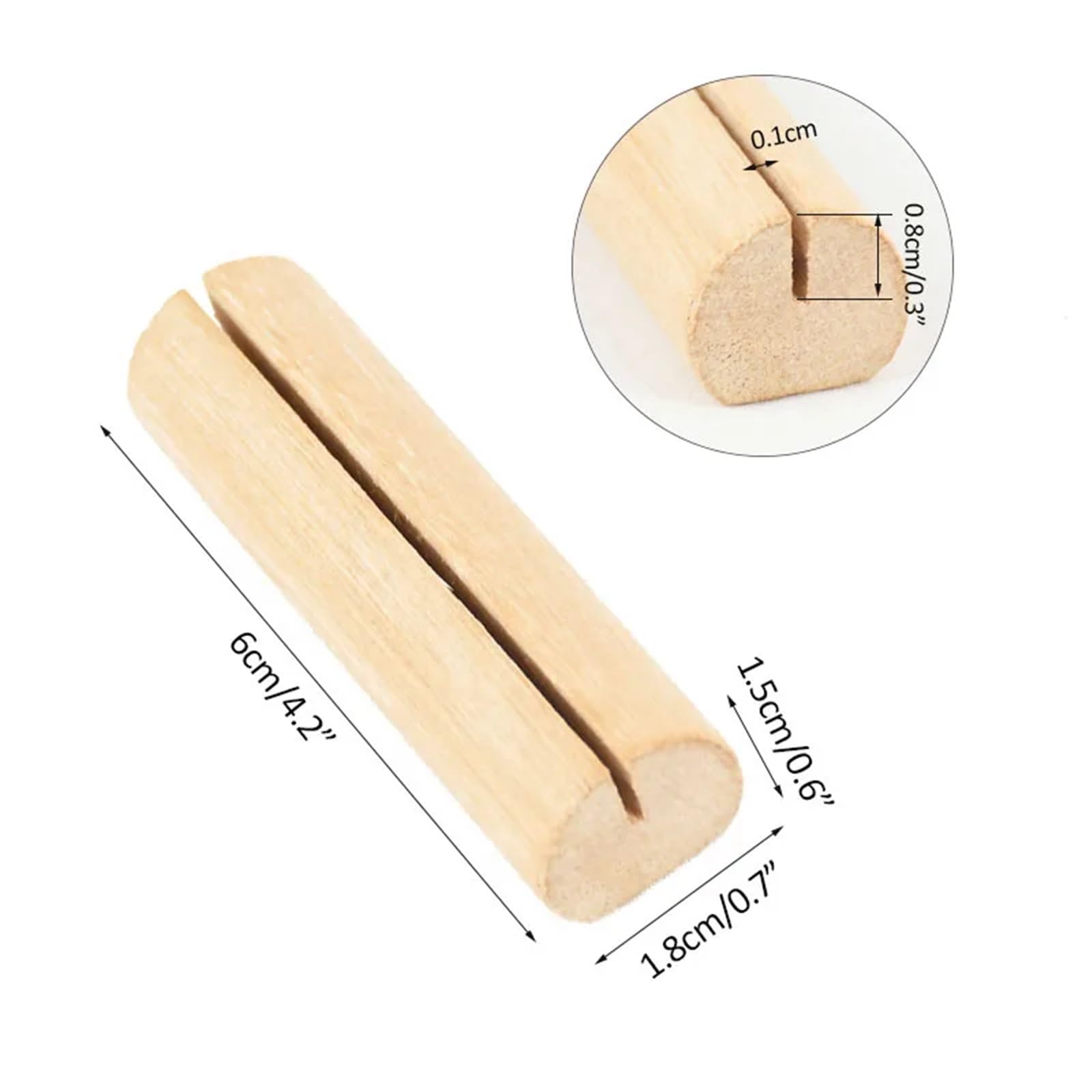 Rustikale Tischkartenhalter aus Holz für Hochzeiten, Foto-Postkarten-Clips, 20 Stück