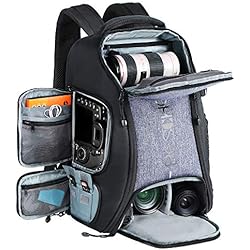 Tripode De Camara Canon Beschoi Mochila para Cámara,Mochila Fotografía Réflex para Cámara con Funda Impermeable para Cámaras Canon Nikon Sony,Objetivo, Computadora, Trípode Mochila Grande 24L