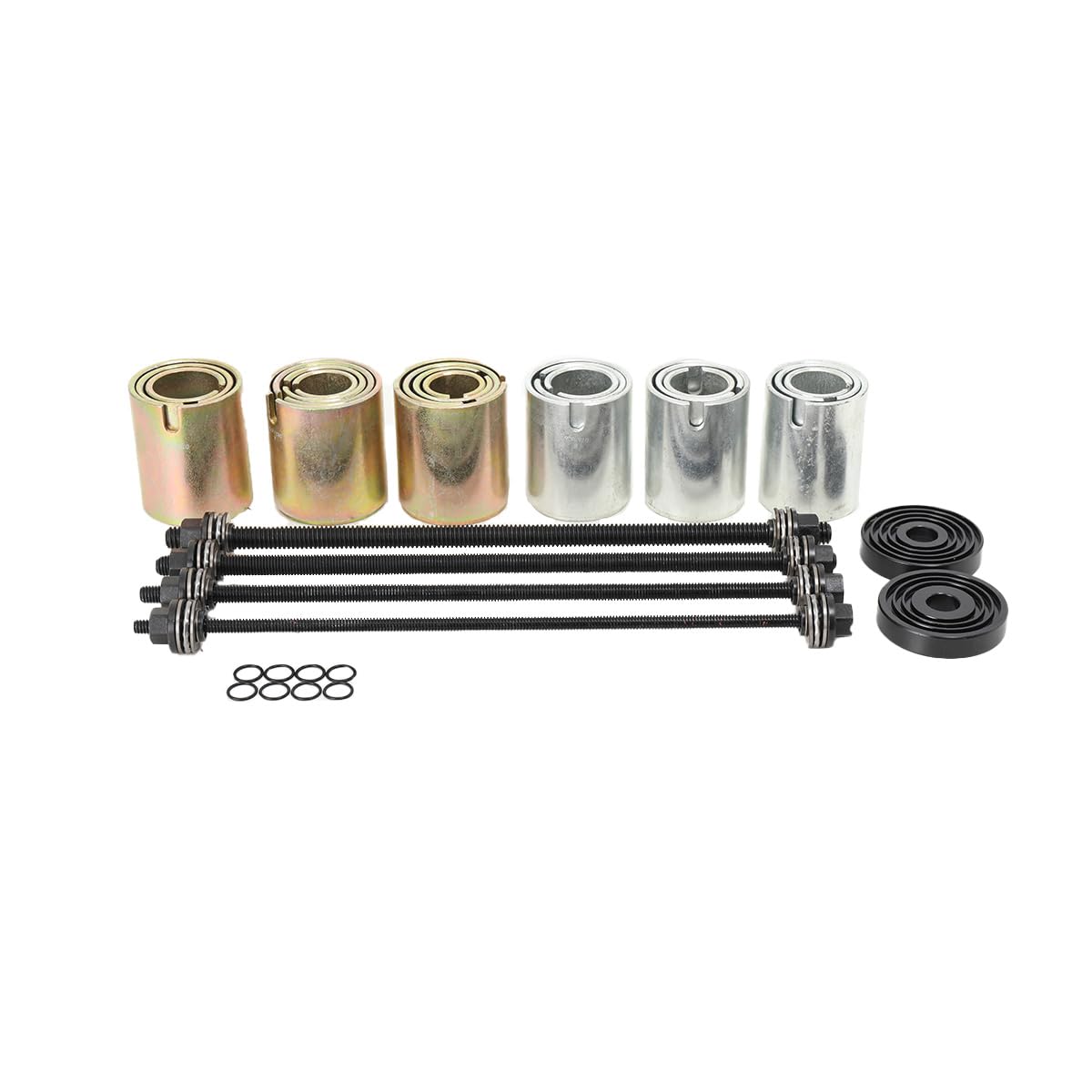 Estrattore Silent Block Auto, Kit di 26 Manicotti Universali in Acciaio Zincato, con Gomma Sostituibile, per Rimozione Sicura di Cuscinetti e Boccole, Compatibile con Alwo SA40 e SA40-E