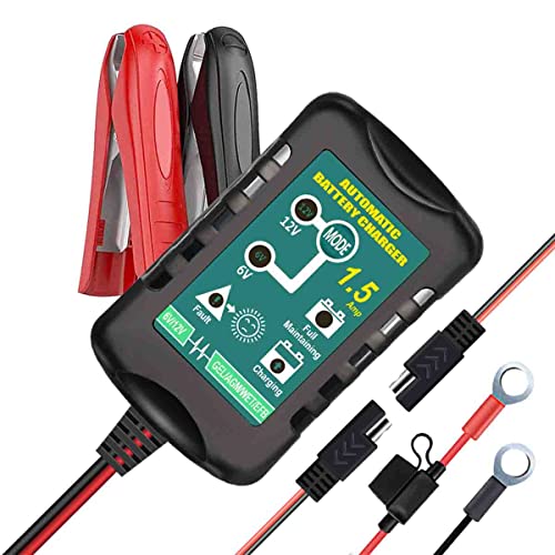 Generic Smart Car Battery Charger for Polaris All Models (Excl. Predator) ATV Battery - 6V/12V Selectable Output - Black