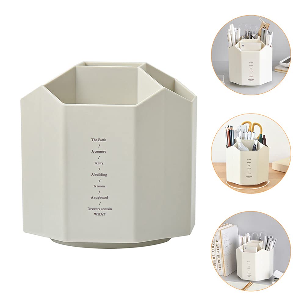 Porte-stylo Pot à crayons Papeterie Fournitures Organisateur de stockage Conteneur Enfants Crayons Ornement Conteneur Porte-stylo Bureau 360 degrés Rotation Crayon Organisateur Boîte de rangement Cont