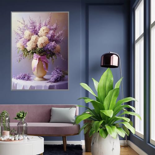 Broderie Diamant Complet fleur 90x120cm pour grand projet de peinture diamant DIY adulte A-1104