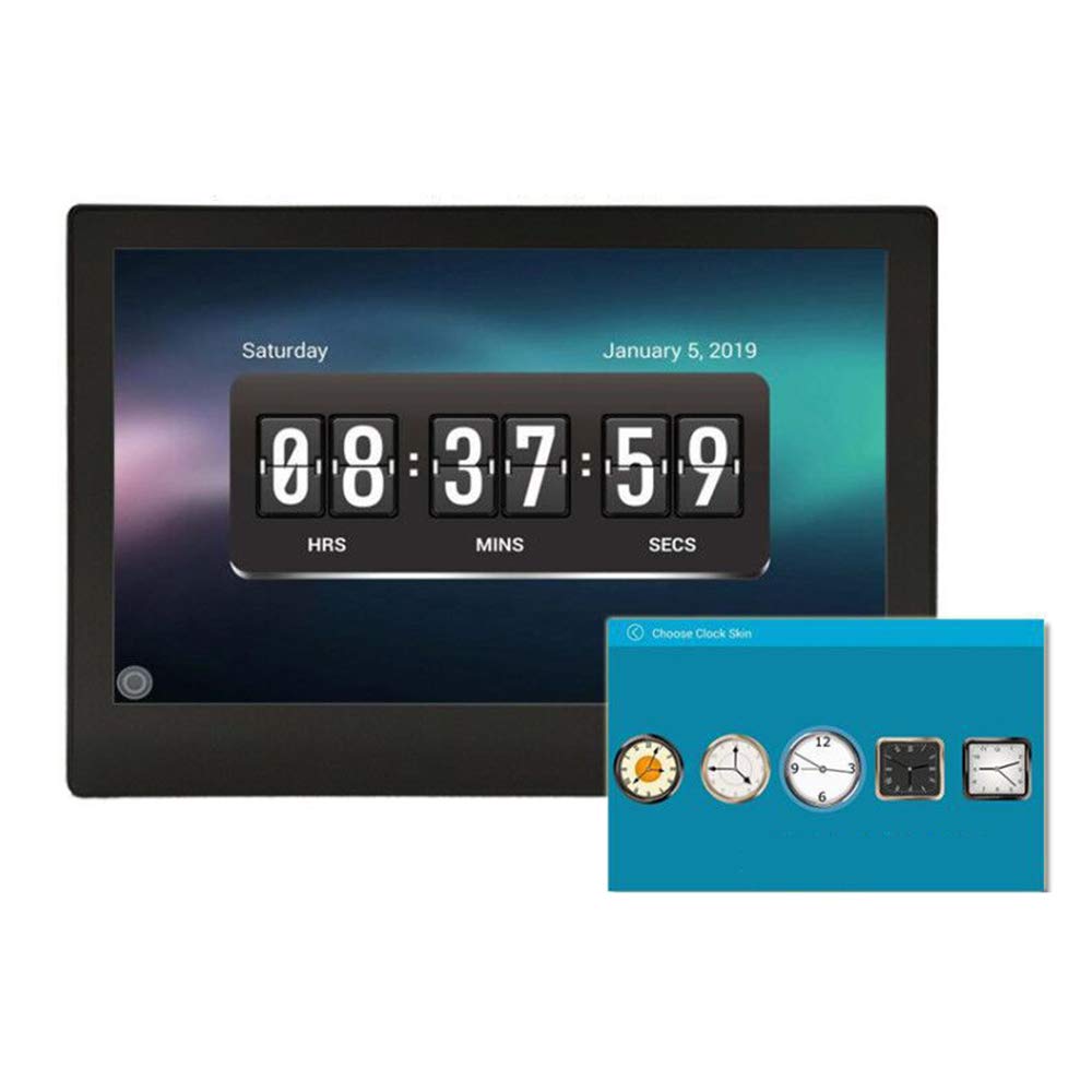 Marco de Fotos Inteligente en la Nube con WiFi de 10 Pulgadas, Pantalla HD, teléfono móvil, transmisión inalámbrica de Fotos y Videos, Compatible con Pantalla Horizontal y Vertical, Pantalla electrón