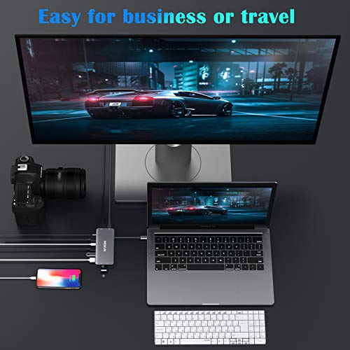 image for MOKiN USB C Hub Multiport Adapter - 10 in 1 Portable Dongle with 4K HD