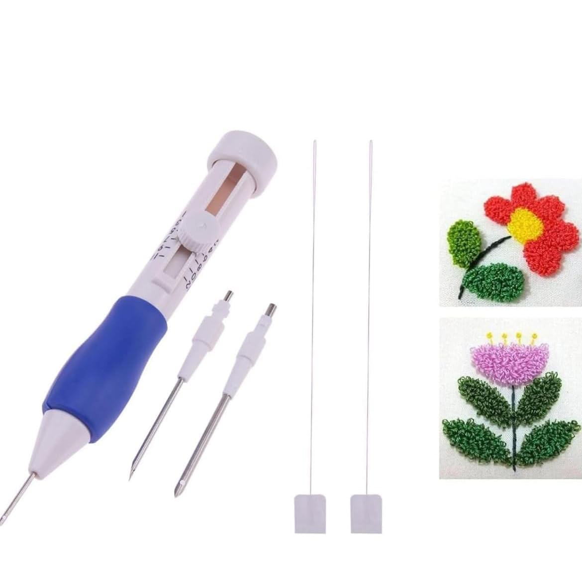 Punch Needle Set for Embroidery, 3 Sizes Punch Needle Kit with Needle Threader&Embroidery Pen,Embroidery Sewing Craft Tools for DIY Craft-image-23