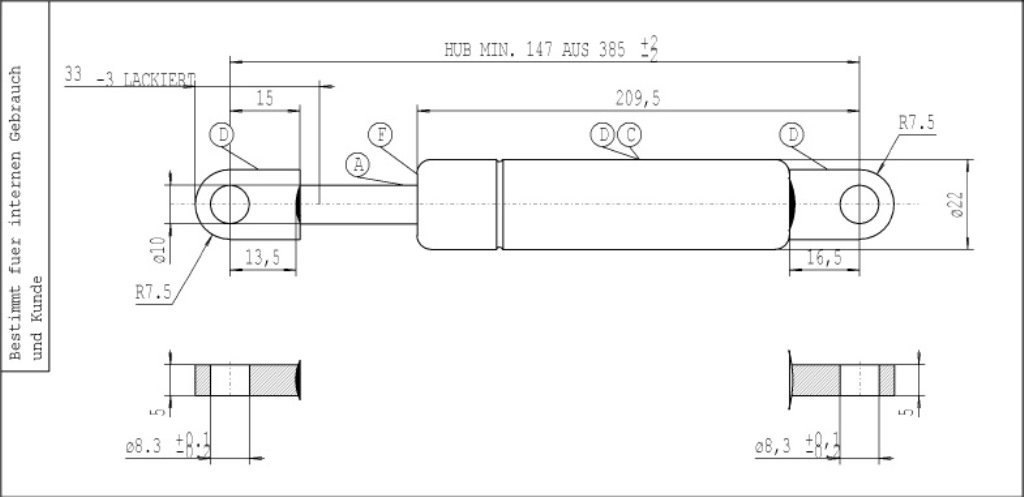 Stabilus Lift O Mat High Pressure