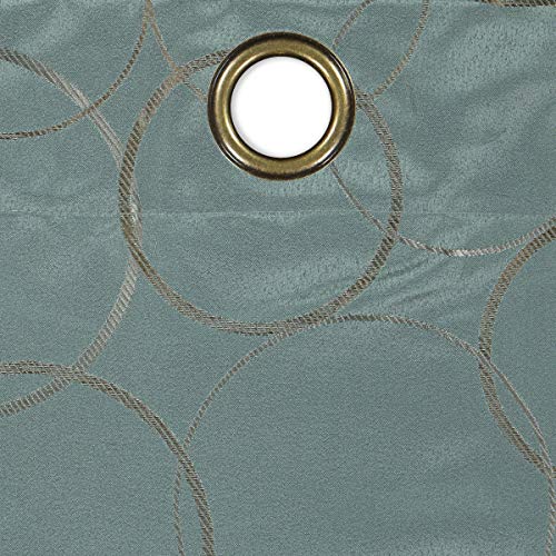 image for ECLIPSE Meridian Modern Blackout Thermal Grommet Window Curtain for Be