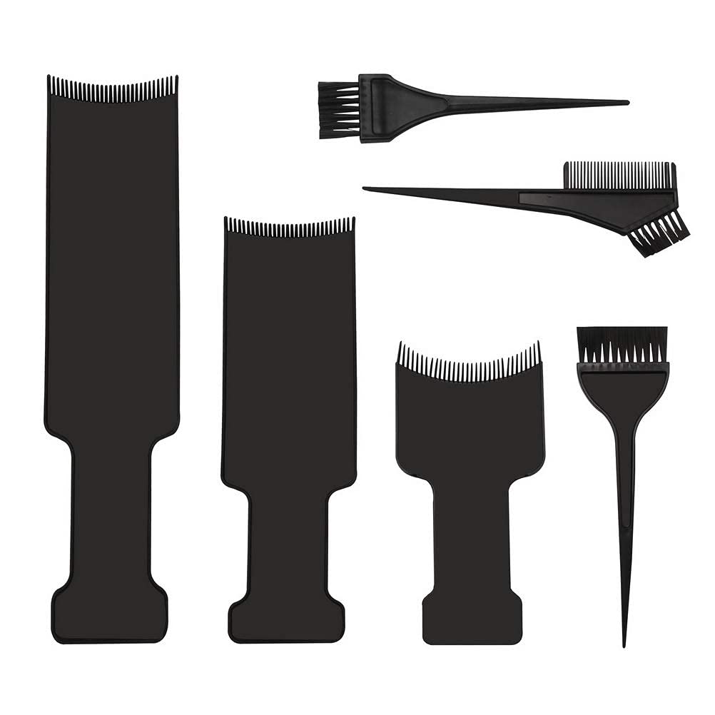 6 Psc Hair Colour Brush Set, Professional Hair Dye Brushes for Women, At-Home Hair Coloring Tools, Hair Colouring Kit with Comb Brush for Balayage and Multi-Color Application