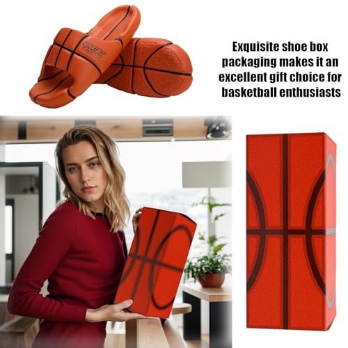 Basketball Pillow Slippers Non-Slip Cloud Slippers Ultra Cushion Sports Arch Support Footbed Sandals Comfort Thick Sole Outdoor Mens Sports Slide Gift for Basketball Enthusiasts4