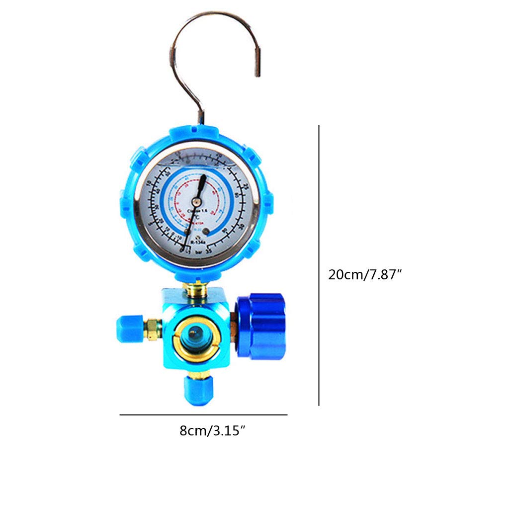 Manometro per refrigerante R410A R22 R134A 1/4 Auto Car Aria condizionata Strumento per manometro del refrigerante