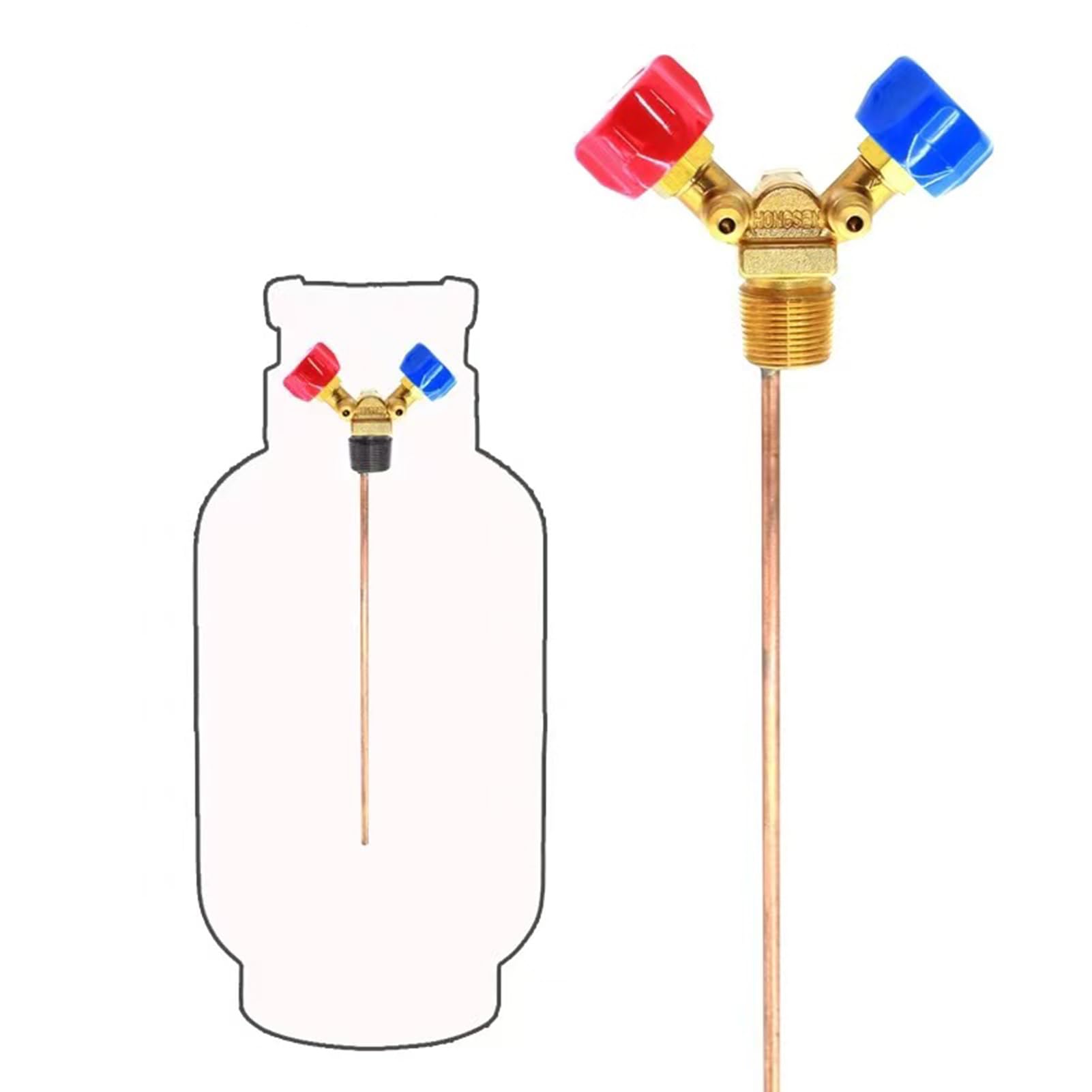 Vanne spéciale pour Bouteille pour la récupération et Le Remplissage de Fluide frigorigène Vanne antidéflagrante Haute et Basse Pression Vanne Manuelle à Interrupteur