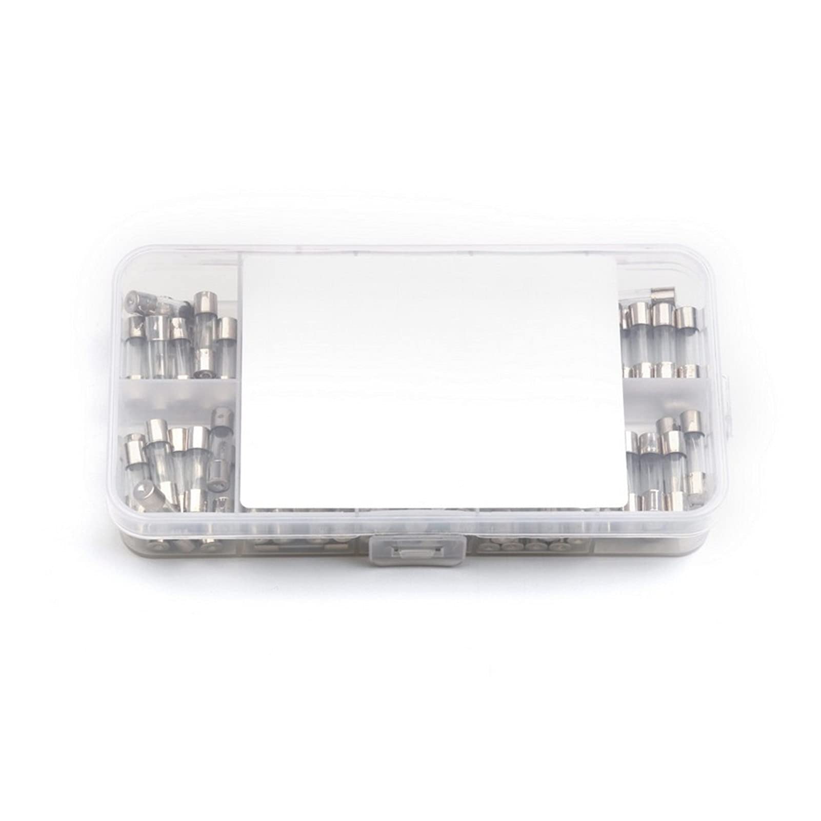 Bezpiecznik 10. 0 części/zestaw bezpieczników 5 x 20 mm zestaw bezpieczników do rur szklanych szybko wypalanych zestaw bezpieczników rur, 25/0,3/0,5/0,75/1/2/3/4/5/6 A 250 V z zabezpieczeniem skrzynki