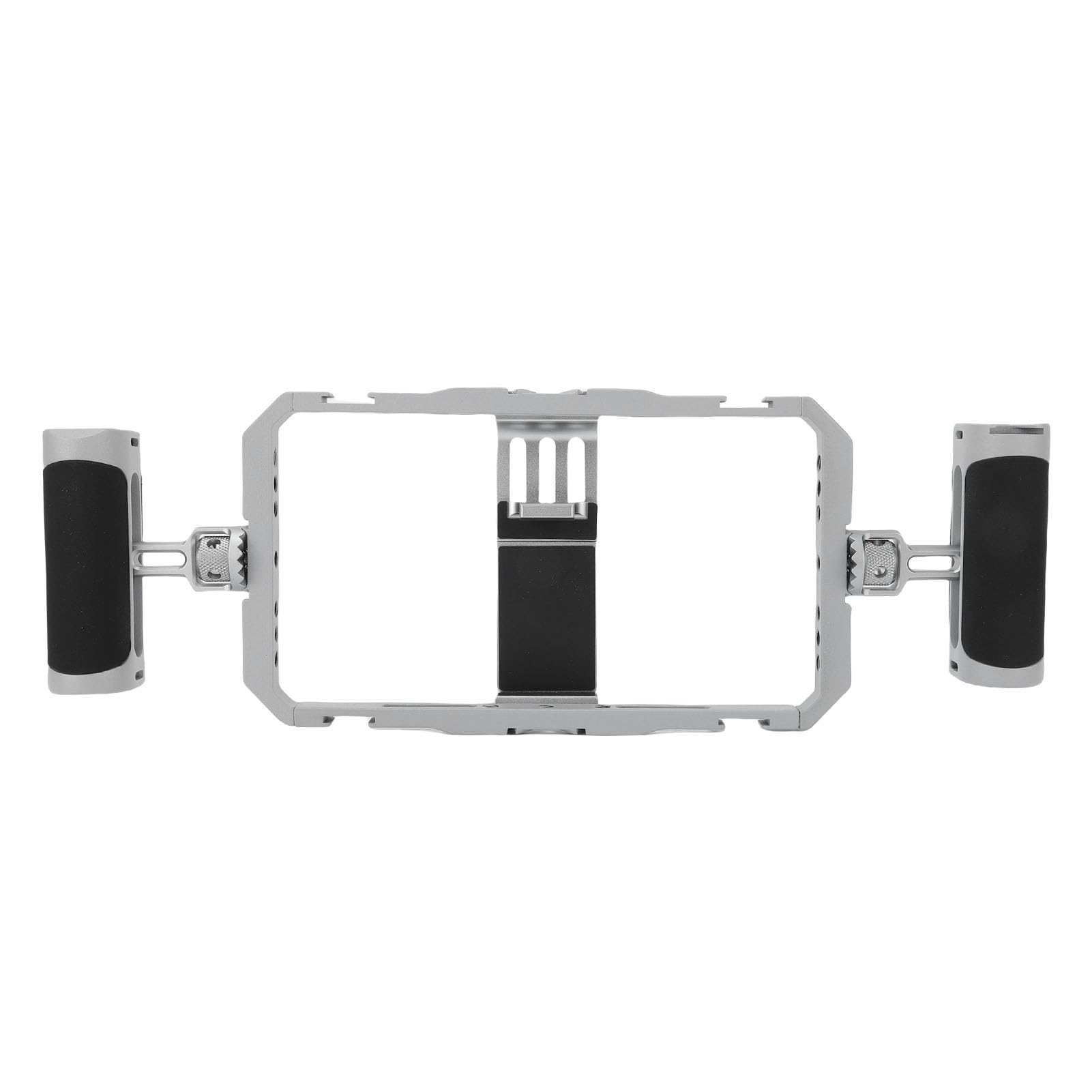 Jaula de Plataforma de Video para Teléfono Estabilización de Video de Aleación de Aluminio Liviana con Empuñaduras de Silicona para Filmación y Transmisión en Vivo 1 Unidad