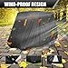 600D Heavy Duty 4+2 Seater Golf Cart Cover 6 Passenger, Golf Cart Cover 4 Passenger Extended Roof, Club Car Cover Lifted Golf Cart Storage Cover for 4 Seaters with 2 Bench Seats 138L 48W 66H Inches