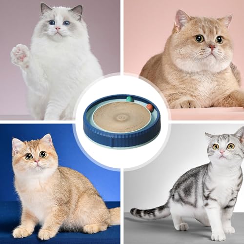 Planche à griffes pour chat interactive avec 2 balles ludiques - 5