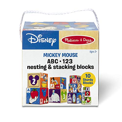 Melissa & Doug Disney Mickey Mouse Abc-123 Nesting & Stacking Blocks #TOP5