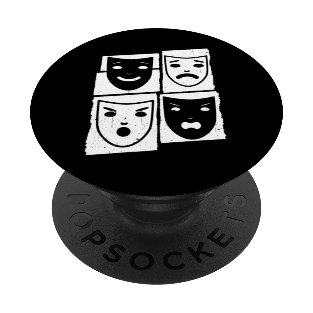 Theatre Masks Actor Acting Producer Stage Drama Actress PopSockets Swappable PopGrip