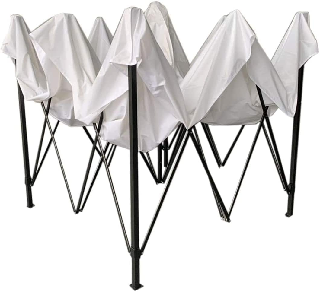 Gazebo 3x3 Pieghevole a Fisarmonica EasyFlex Bianco con Tende Richiudibili e Finestre