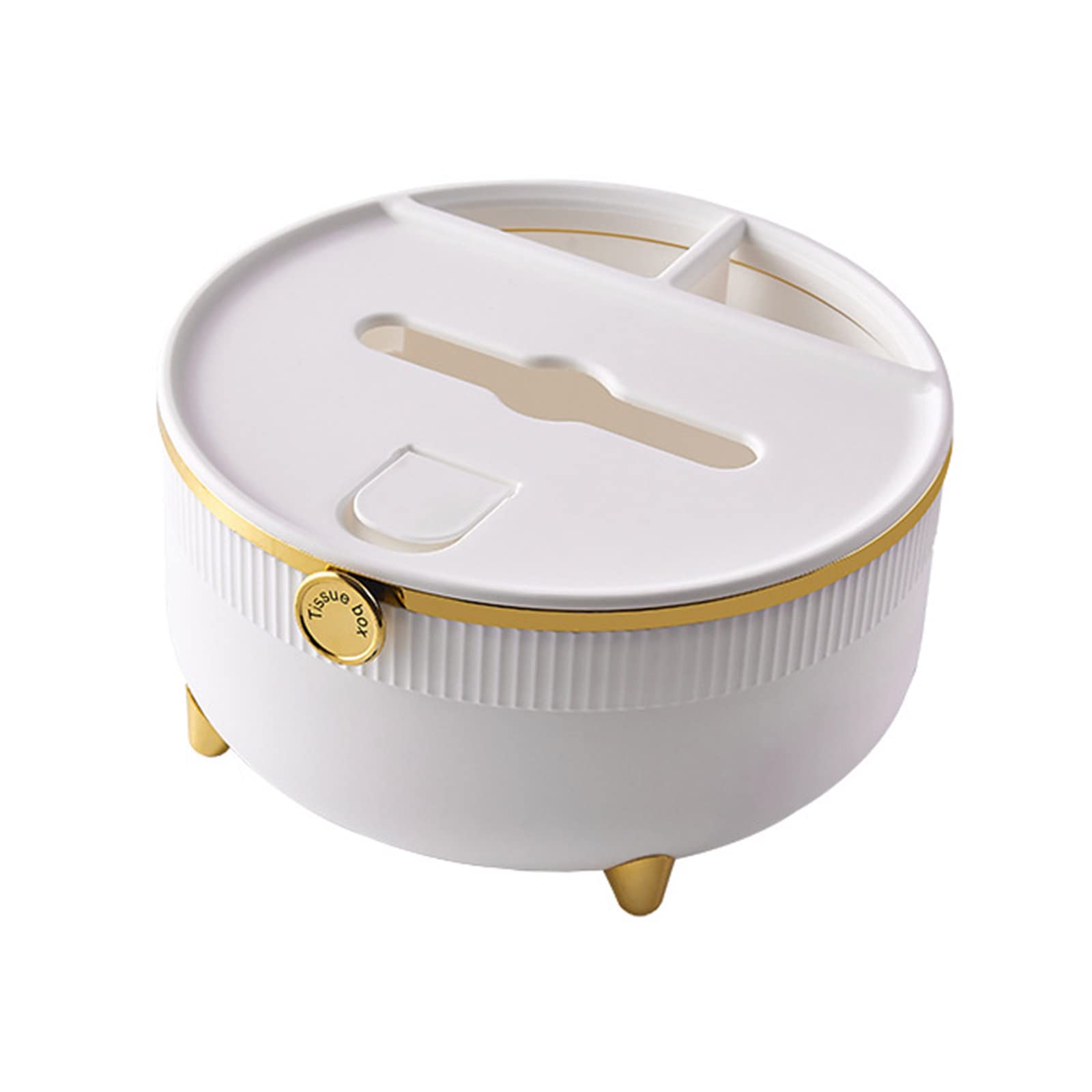 Kalttoy White Tissue Box Cover Stylish Napkin Organizer Box Remote Control Storage Pumping Paper Dispenser For Facial Tissue Holde Cover