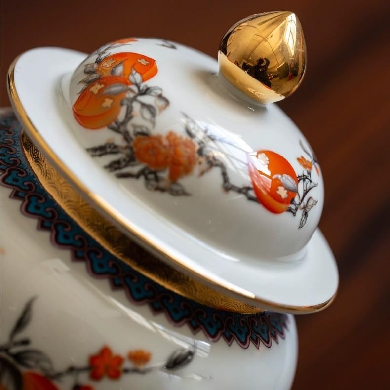 XYNSNDB Słoik cukru chińskie puszki na herbatę ceramiczne zamknięte puszki kawa puszki do przechowywania herbaty herbata luzem wazon ozdoby dekoracje pojemnik na herbatę