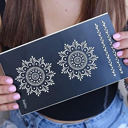 Ivanas Henna Tattoo Stencils 2 Sheets
