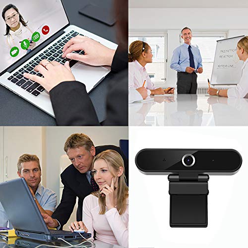 1080P Webcam with Microphone, Desktop Computer Camera, HD Video Camera for Laptop Desktop Computer Monitor, for Live Streaming/Calling/Recording/Conferencing/Gaming Skype/YouTube/Zoom/Facetime