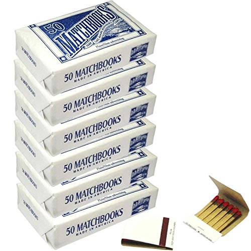 Image of 300 Matchbooks, White, for Wedding Birthday Wholesale, Made in America (6 Packs of 50)