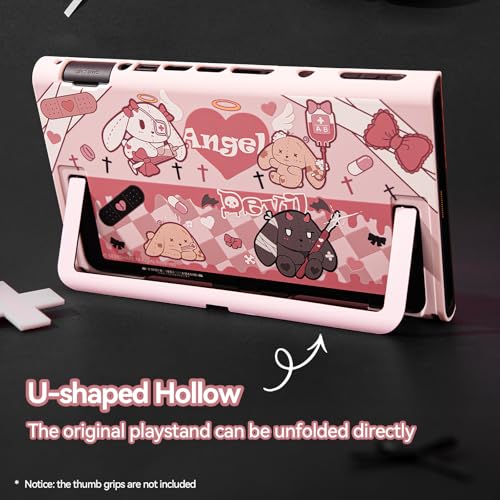 Image of GeekShare Slim Protective Case Compatible with Switch 2 (2025), Anti-Scratche and Shock-Absorption Dockable Hard Shell for Switch 2 Game Console - Gothic Bunny