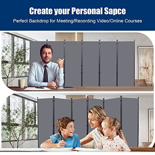 image for HOMSCREENER Room Divider 6FT Portable Room Dividers and Folding Privac