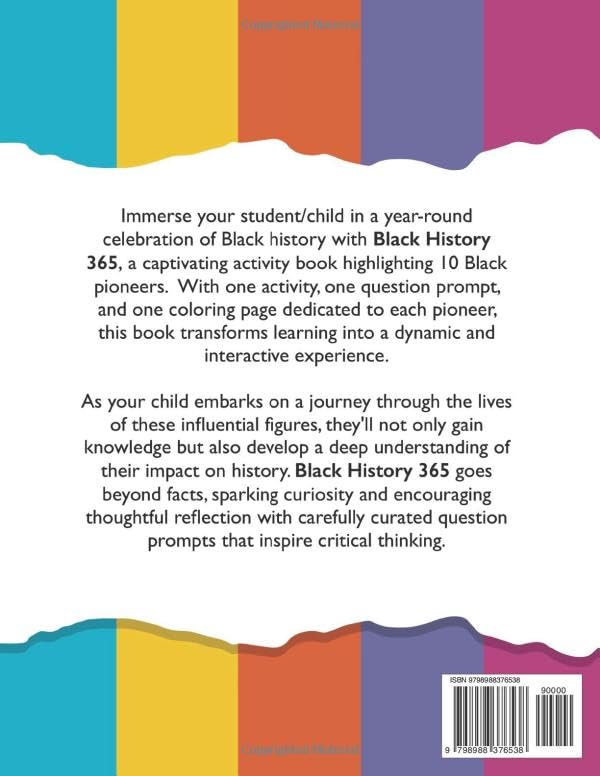 Black History 365: A Black History Workbook and Conversation Starters Highlighting 10 Black Pioneers: 1st Grade, 2nd Grade, 3rd Grade, 4th Grade, Ages 5-10 - Image 2