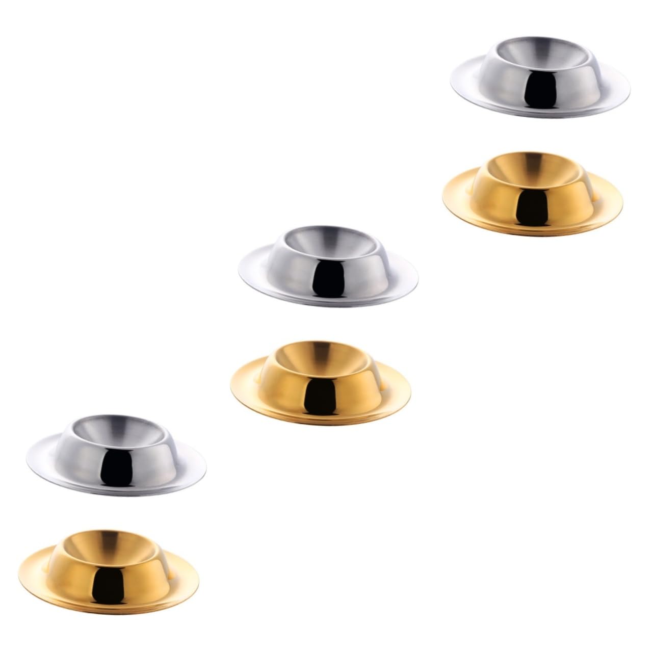 TOPBATHY 6pièces Support à Oeufs Acier Inoxydable Coquetiers Élégants Or Et pour Oeufs Coque Et Accessoire De Table Pratique Et Chic