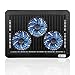 Laptop Cooling Pad, Mspine Laptop Cooler with 3 Blue Silent Fans, Ergonomic USB Powered Laptop Stand with Dual USB 2.0 Ports, Height-Adjustable Notebook Cooler for Notebook Under 17