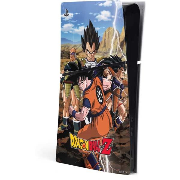Skinit Decal Gaming Skin Compatible with PS5 Slim Digital Edition Console - Officially Licensed Dragon Ball Z Goku Versus Saiyans Design