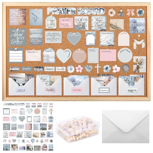 Prayer Board Kit for Women, 114 Pcs Blue and Pink