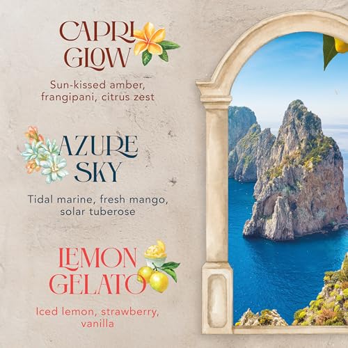 Yankee Candle Scented Candles Gift Set | Mini Filled Votive Candles | Soy Blend Wax Mix | Azure Sky, Capri Glow & Lemon Gelato | Hello Italy Collection | Perfect Gifts for Women | 3 Count - Image 4