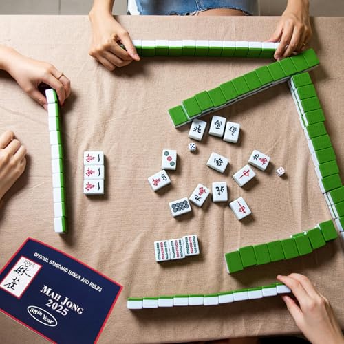 ACMONEY 2025 Official Large Print Mahjong Cards - Standard American Rules (Blue)