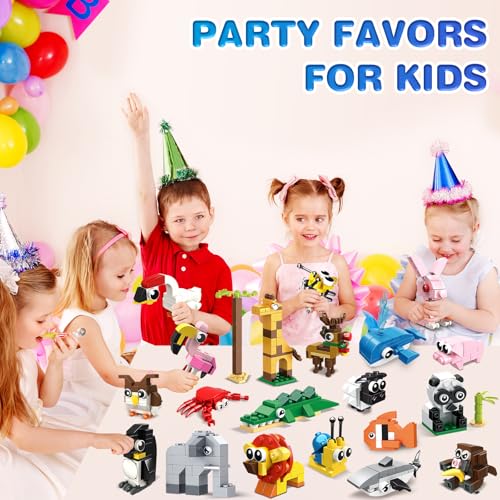 HOGOKIDS Party Favors for Kids - 20 Pack Animals Building Blocks Toy for Easter Gifts Goodie Bags Stocking Stuffer Classroom Prizes Building Set, Valentines Day Birthday Gift for Boys Girls Ages 6-12+ - Image 3