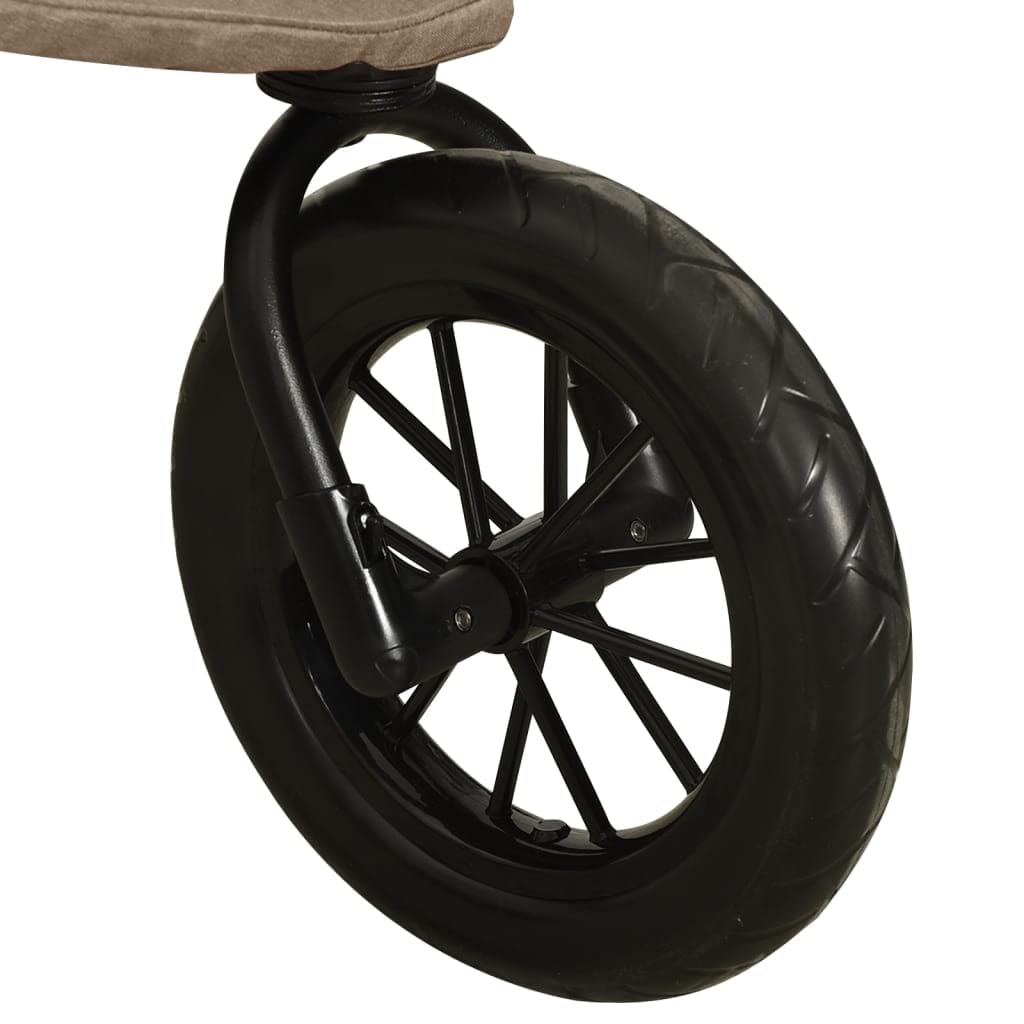 Cochecito de paseo plegable con una sola mano, respaldo ajustable, cochecito de viaje de acero con toldo y cesta, color gris