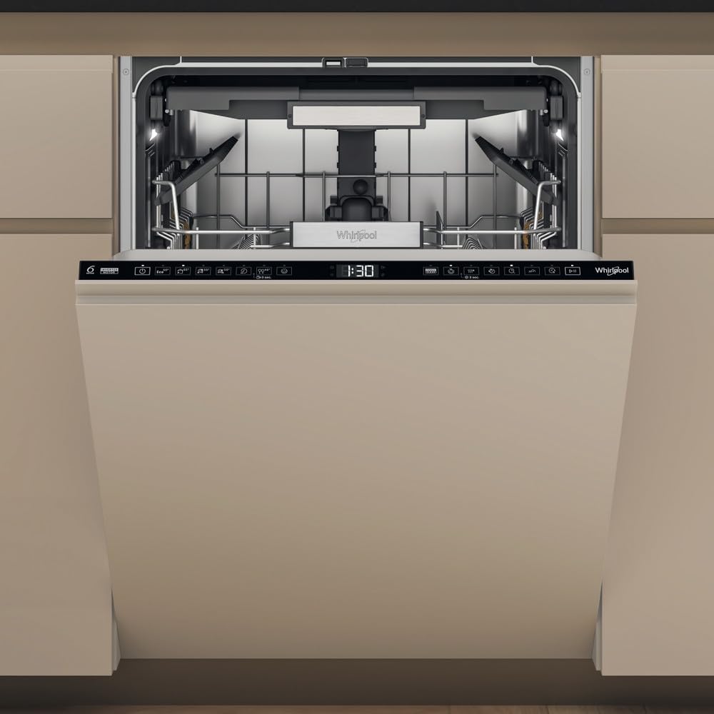 Whirlpool W7I HF60 TU - Lavastoviglie 60 cm, 15 coperti, scomparsa totale, Classe energetica A, Nero