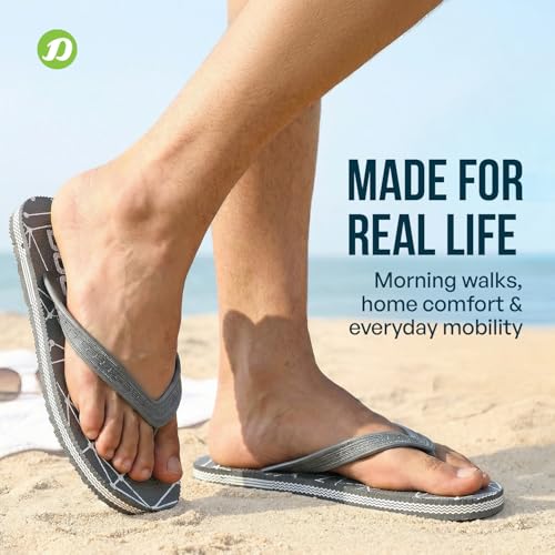 Image of DOCTOR EXTRA SOFT Men's Hawaii Slipper- Orthopaedic and Diabetic Comfort Ortho Care, Bathroom Rubber Flip-Flops and House Slipper for Gent's and boy's