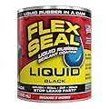 Flex Seal Liquid, Rubber Coating Sealant, Waterproof, Flexible, Breathable, and UV Resistant, Roof Repair, Basements, RV, Campers, Trailers, Marine, EPDM, Masonry, Black, 32 oz