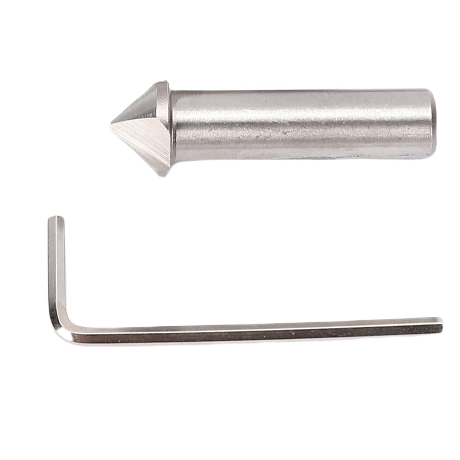 Juego de brocas avellanadoras ZenithAur de 8 piezas, 3 ranuras, con brocas de acero de alta velocidad de doble extremo de 8 mm y 10 mm y tope de profundidad ajustable para
