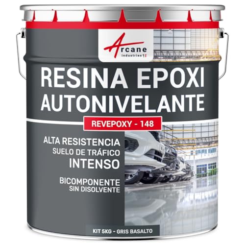 Resina epoxi para suelos, autonivelante - REVEPOXY - 148 - Gris Basalto - RAL 7012 - ARCANE INDUSTRIES