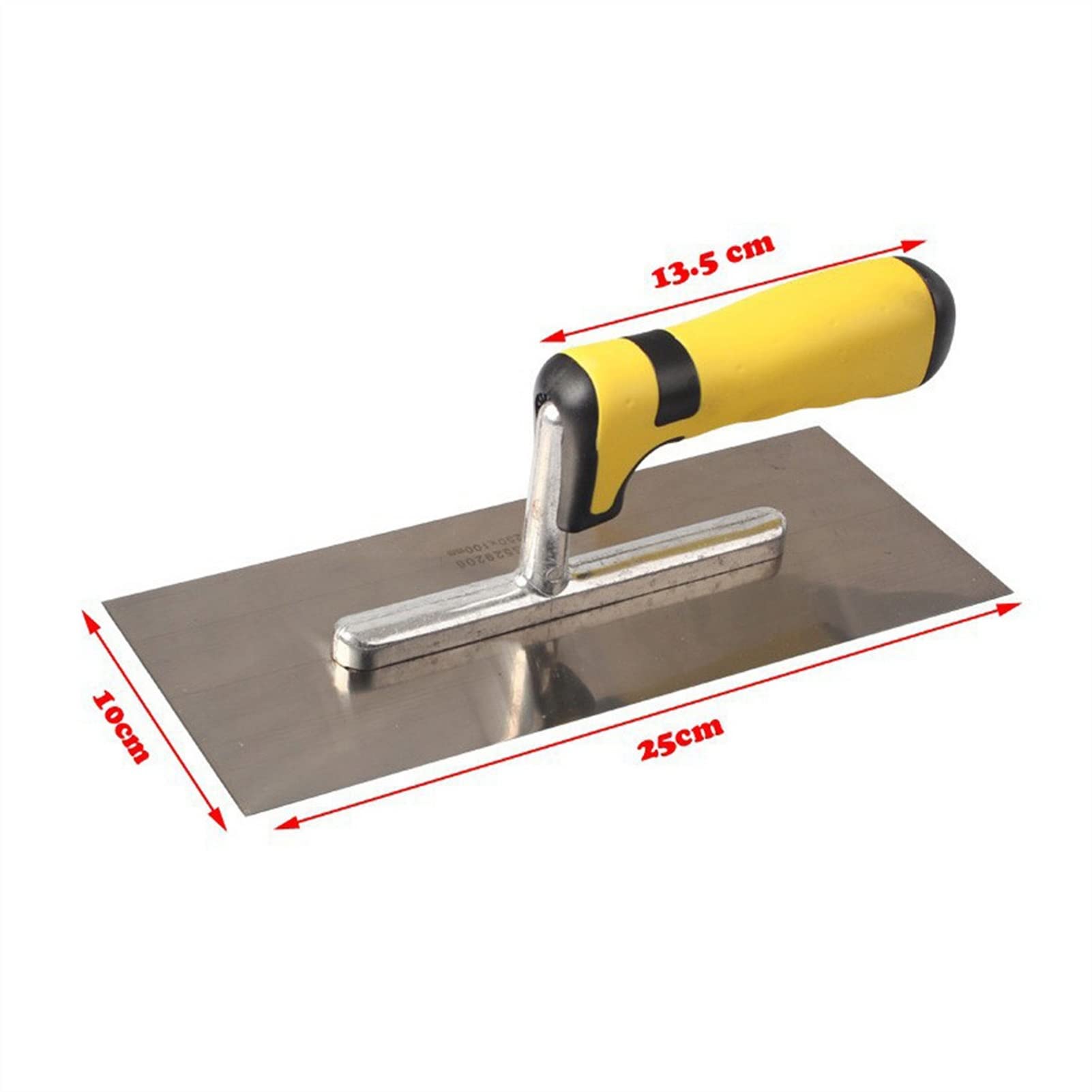 Llana de enyesado Llana de Acero Inoxidable Paleta Puntiaguda Nueva Paleta de Acabado de hormigón de 250x100mm Pala de Paleta de Acabado