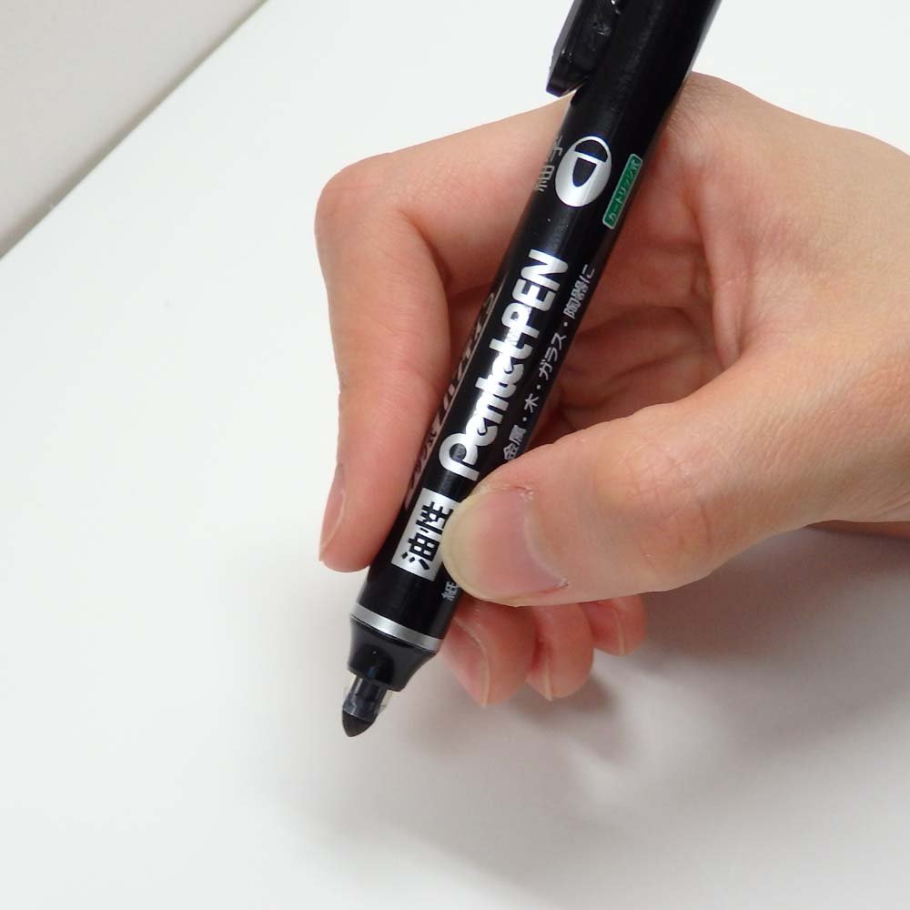 Amazon | ぺんてる 油性ペン ノック式ハンディS PentelPEN 細字 黒