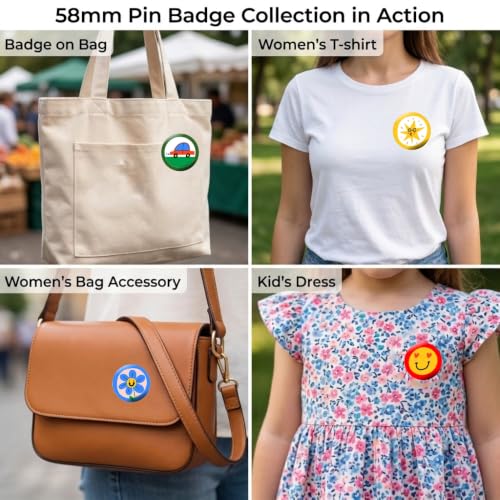 Image of Motivational Pins Badges 58mm Size | Round Button Badges | Inspirational Quotes | Return Gift | Event Badges | Kids Badges | Women brooches | Perfect for Backpacks